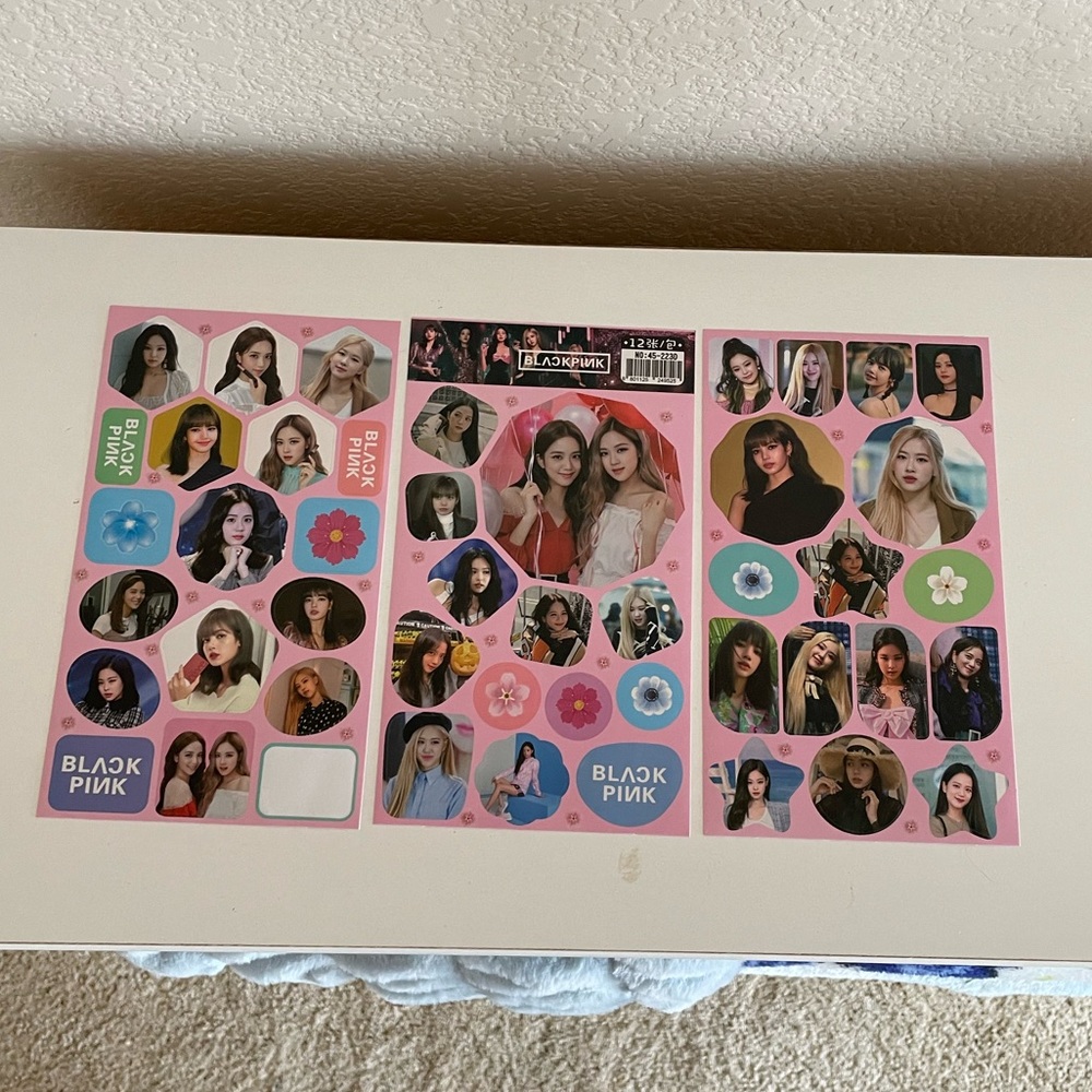 3 Sheets of Blackpink Stickers